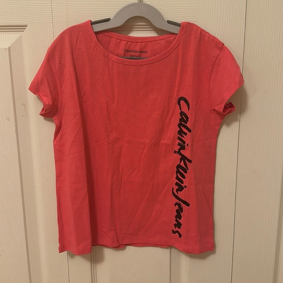 NWT Calvin Klein Jeans pink tshirt size small 7 - Picture 1 of 4